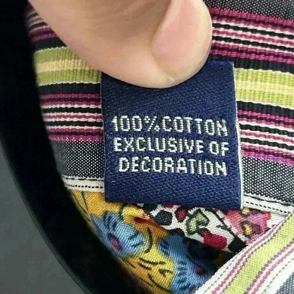 Robert Graham Shirt Men's 2XL Striped Button Up Long Sleeves Cotton Americana - Picture 9 of 10